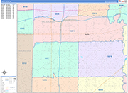 West Allis  Wall Map Color Cast Style